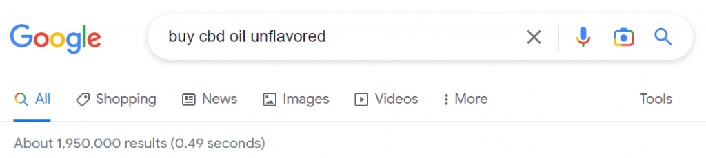 CBD narrow google search example