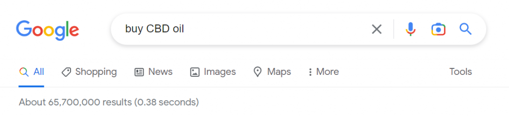 CBD google search example