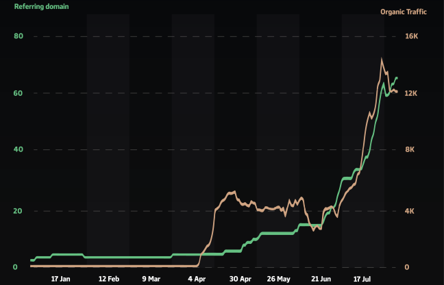 From 100 to 20k Organic Traffic for Crypto Casino in 6 Months