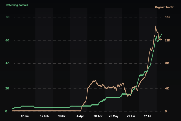 From 100 to 20k Organic Traffic for Crypto Casino in 6 Months